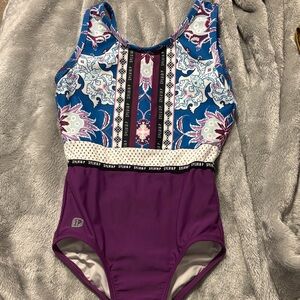 Stylish Kids One Piece Swimsuit in Blue and Purple